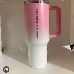 Stanley + Starbucks Pink and White Tumbler